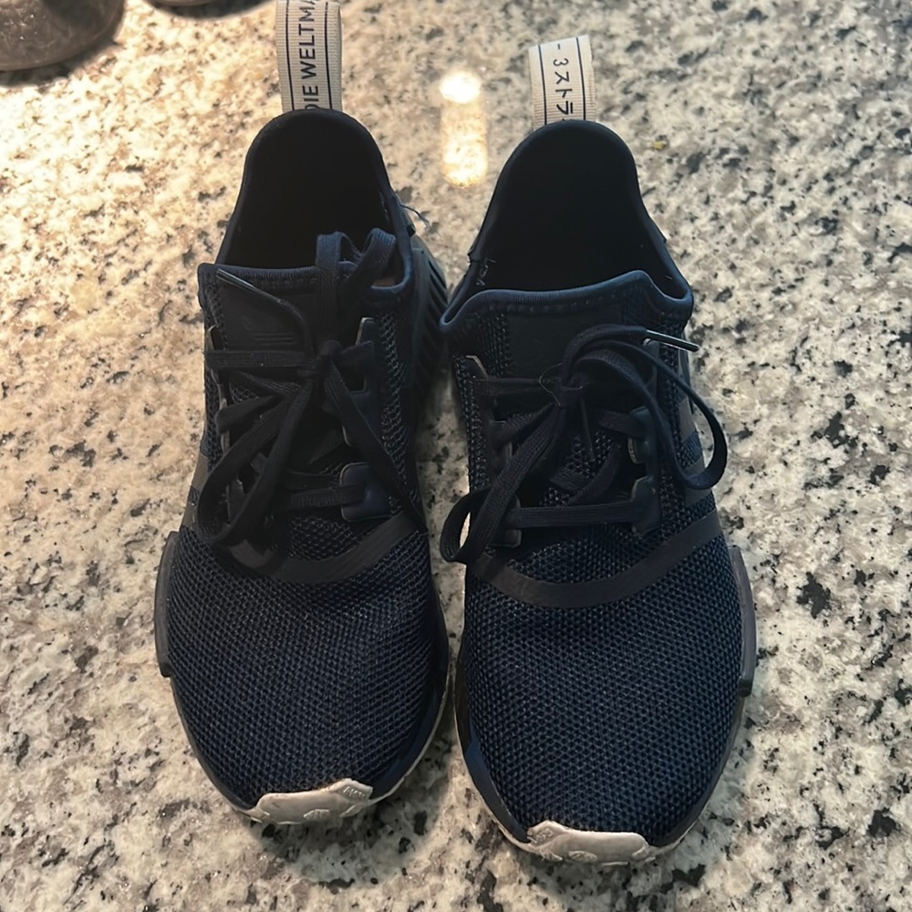 Navy blue Adidas NMD size 3.5 kids